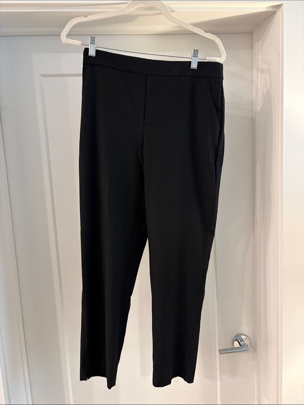 Black Pull On Slim Tapered Pants